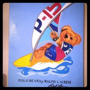 46×24 custom polo bear canvas
